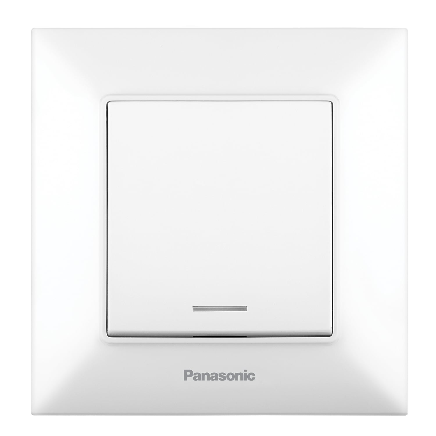 Единичен светещ ключ Аркедия Слим Panasonic бял
