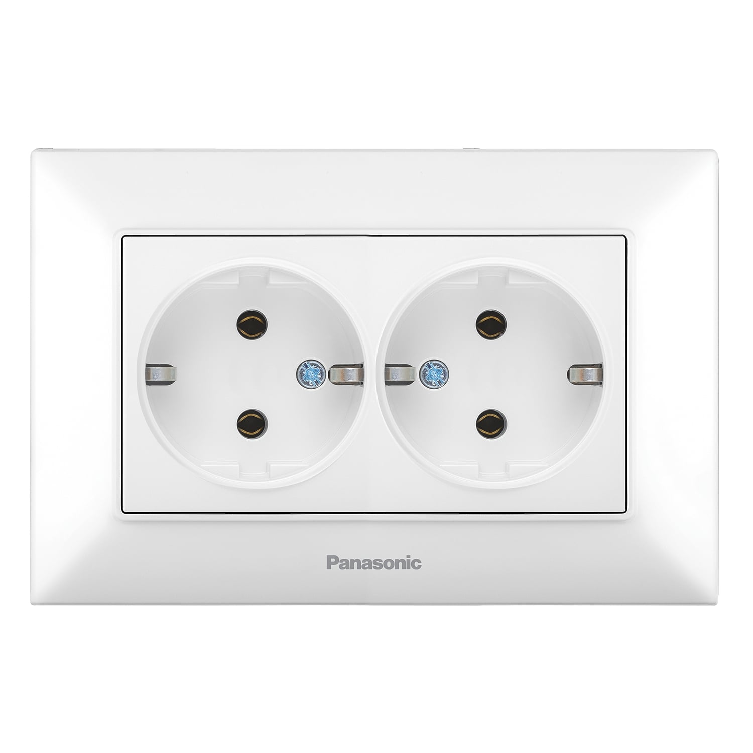 Двоен контакт Аркедия Слим Panasonic бял