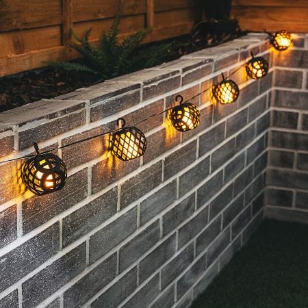 Соларен гирлянд с 5 ратанови топки My Garden SSL-6170-5