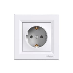 Единичен контакт Schneider Asfora EPH2900121 бял
