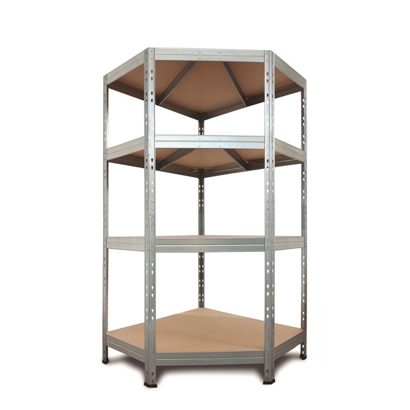 Метален ъглов стелаж Rivet 250 180x90x90x45см / до 250кг на рафт