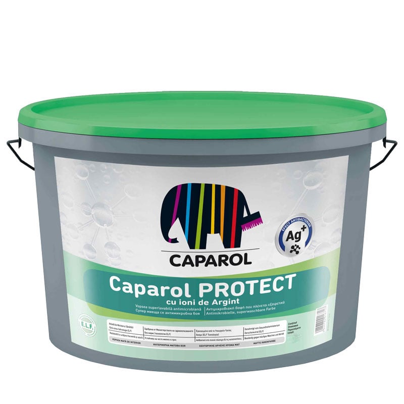 Миеща се боя със сребърни йони Caparol Protect бяла 2,5л