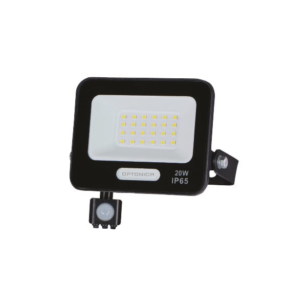LED прожектор със сензор Optonica черен 20W 6000K IP65