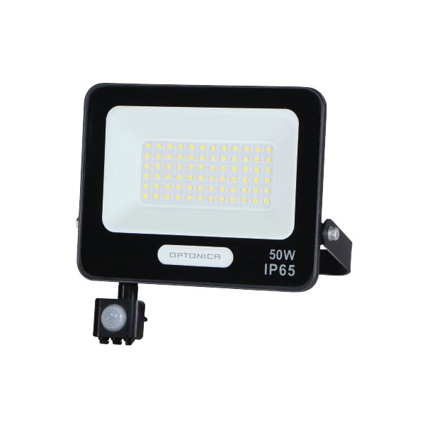 LED прожектор със сензор Optonica черен 50W 4000K IP65