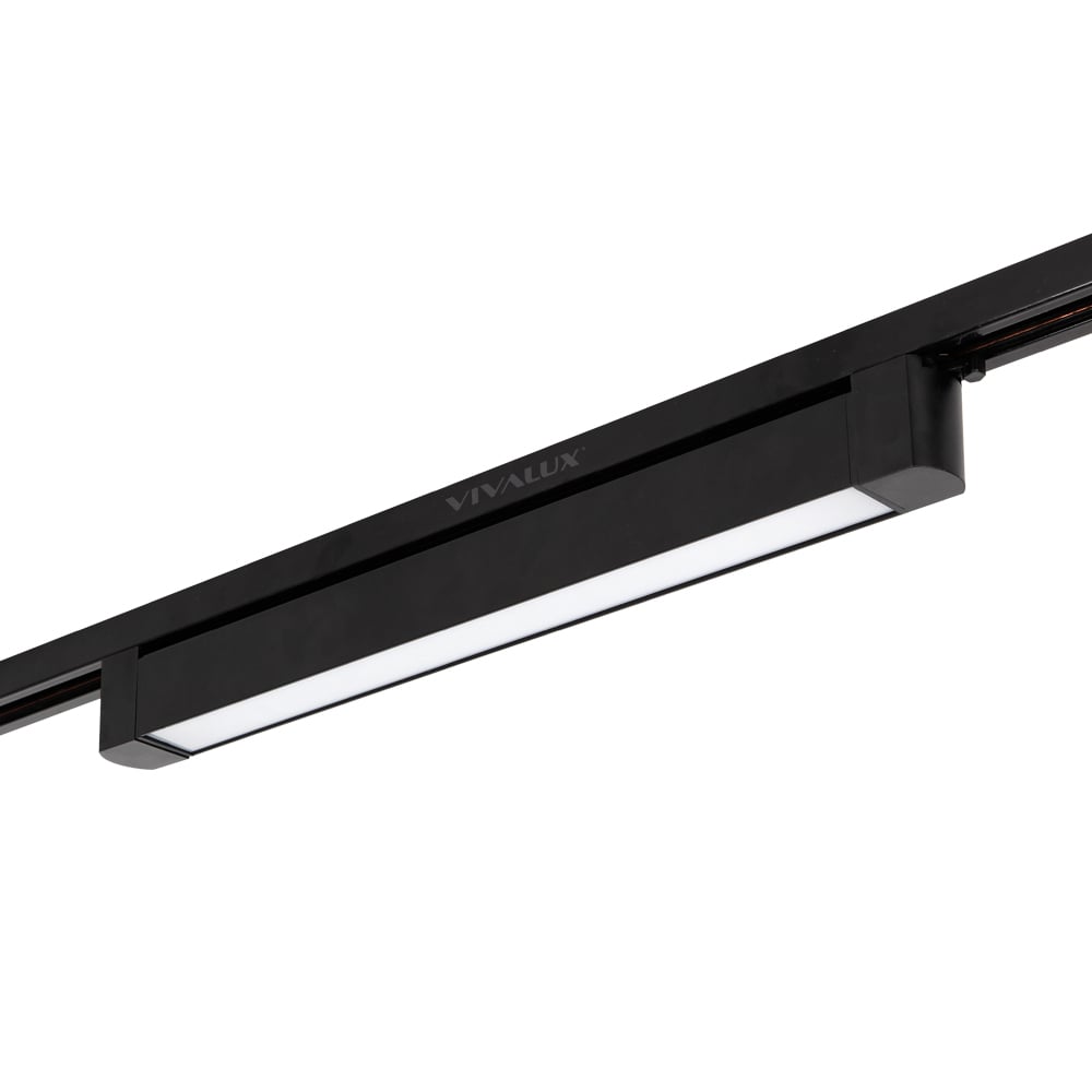 Линейно LED тяло за релсов монтаж Vivalux DRAX LED 20W BK/CL-4000K