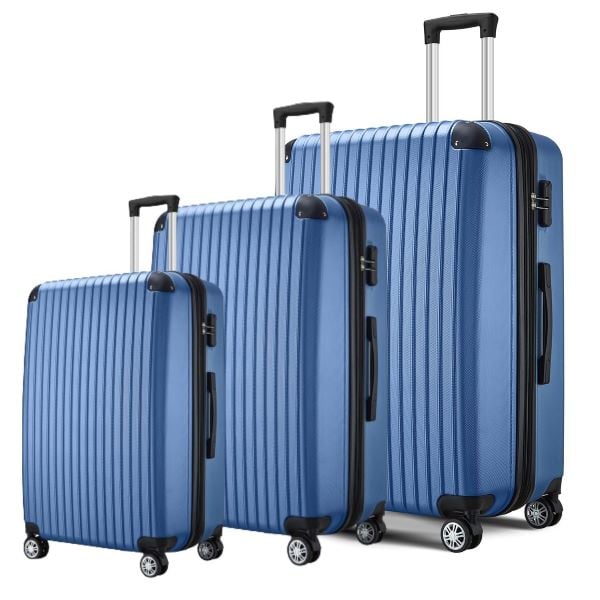 Комплект куфари със заключващ механизъм Travel line Blue 3 броя