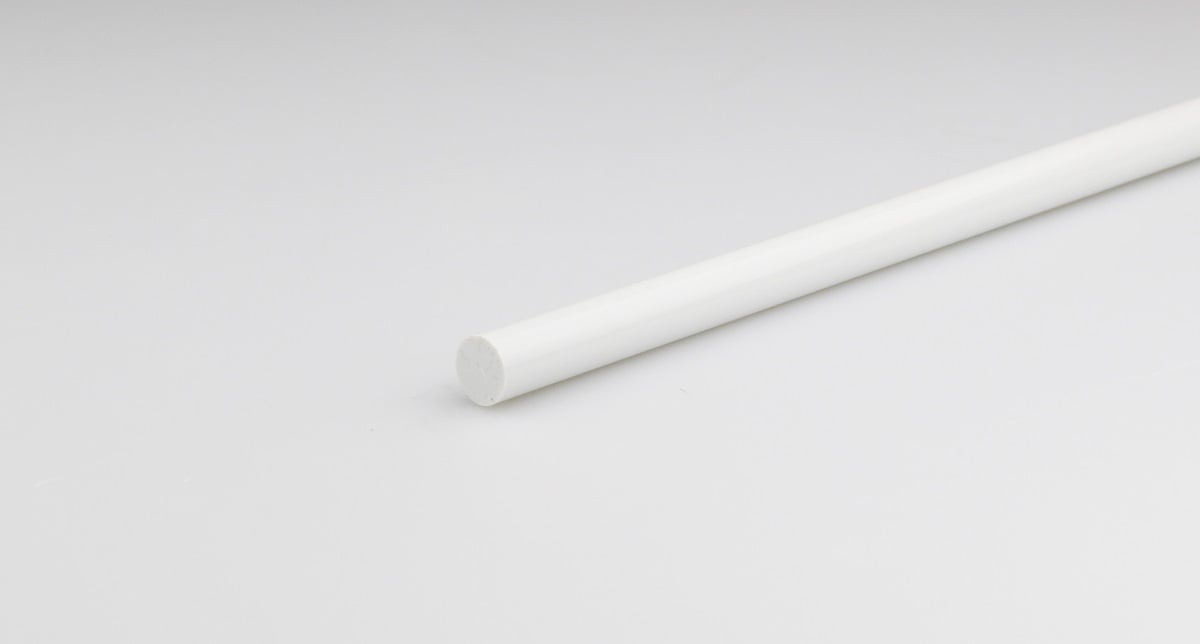 PVC кръгъл профил 100x1,2 см бял
