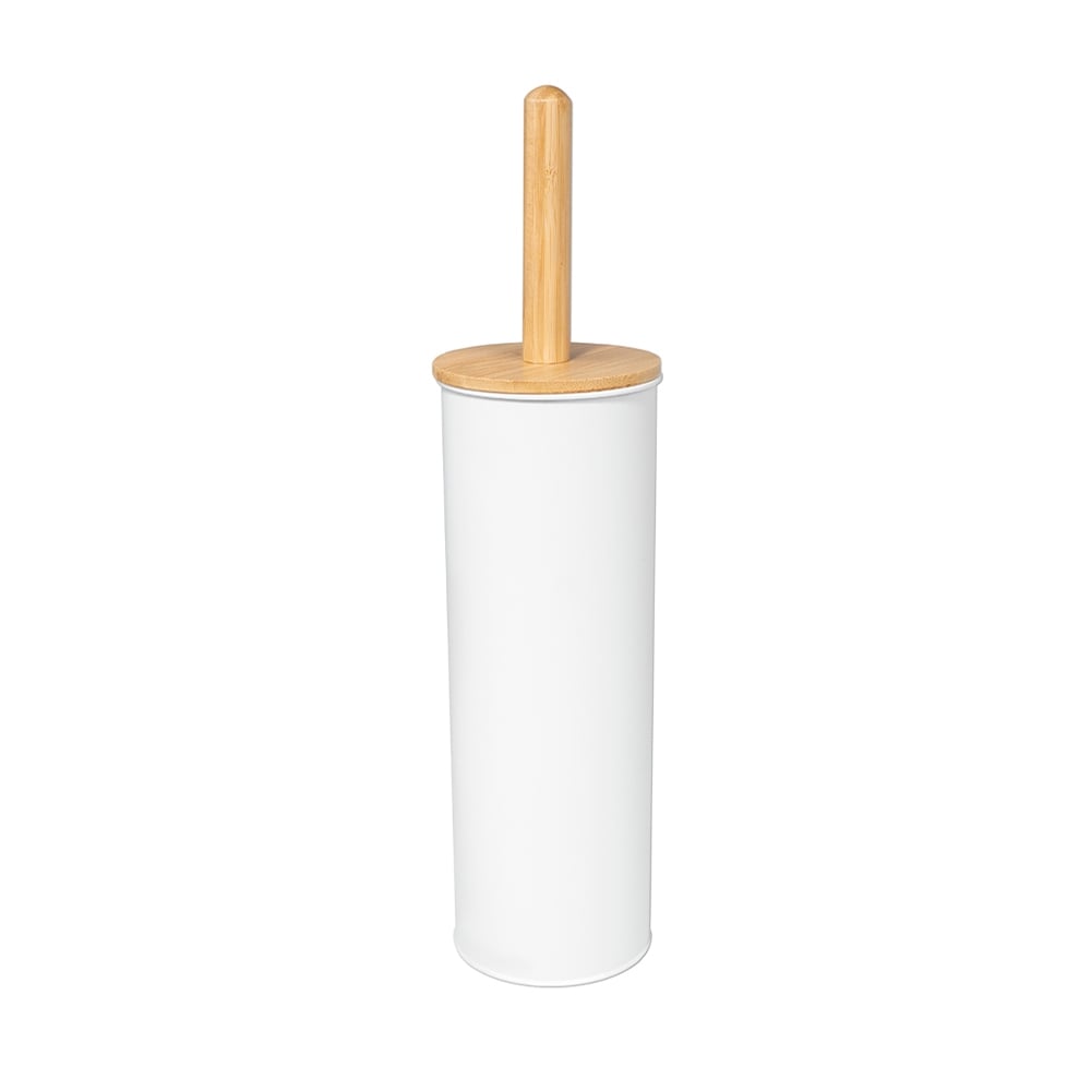 Четка за тоалетна White Bamboo бяла с бамбукови елементи