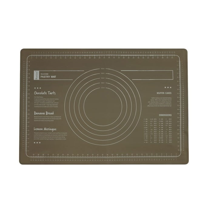 Силиконова подложка за месене и точене Anthracite 65x45см тера