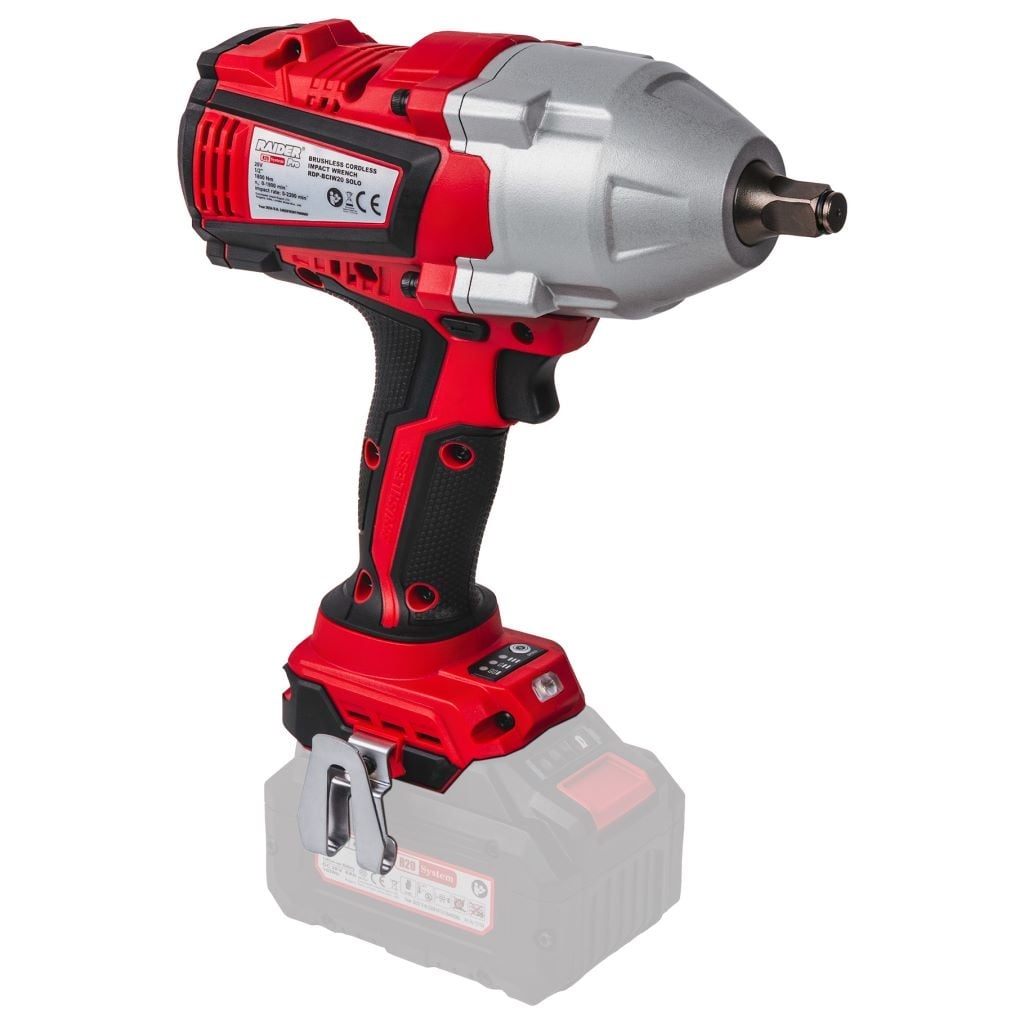 Ударен гайковерт Raider RDP-BCIW20 R20 Solo LED 20V 1800Nm без батерия и зарядно