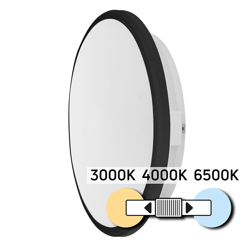 LED плафониера Ultralux кръг CCT 24W IP54 влагоустойчива