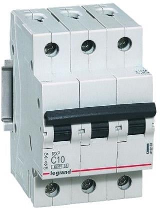 Автоматичен прекъсвач Legrand RX3 3P 32A крива С 6kA