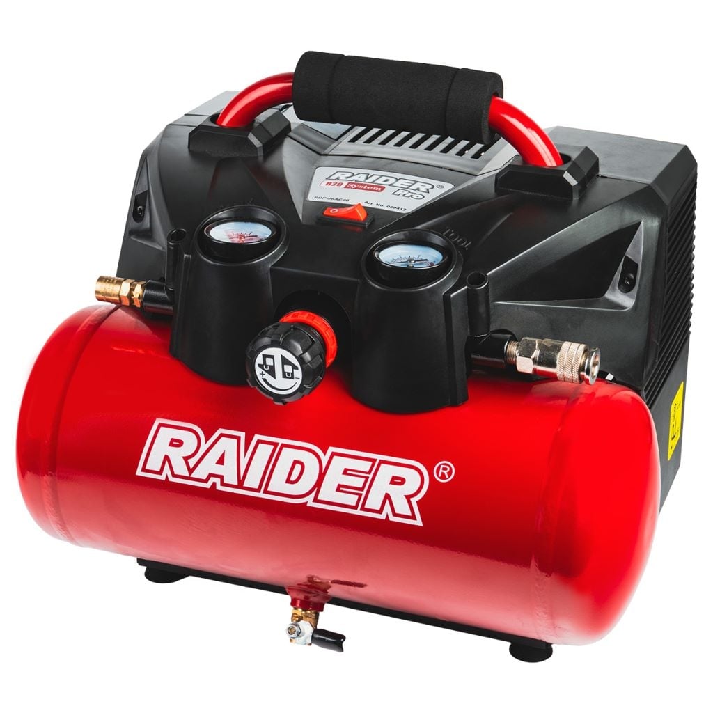 Акумулаторен компресор за въздух Raider RDP-J6AC20 Set 2x4Ah