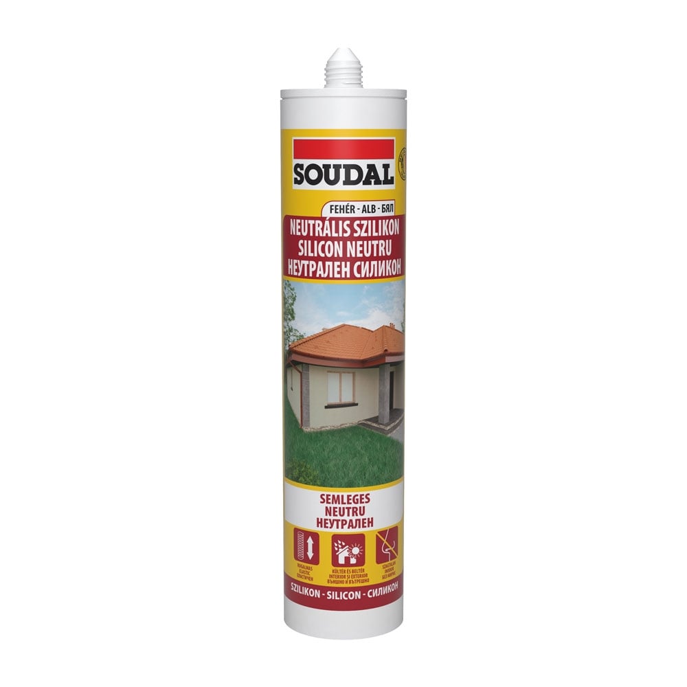 Неутрален силикон Soudal 280мл бял