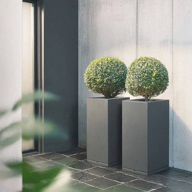 Кашпа Phoenix Pylon 45 антрацит 46x46x93см