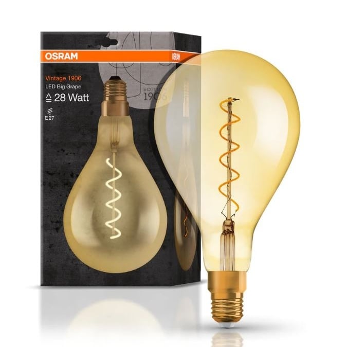 LED крушка филамент Osram Vintage 1906 Edison E27 4W 2000K злато
