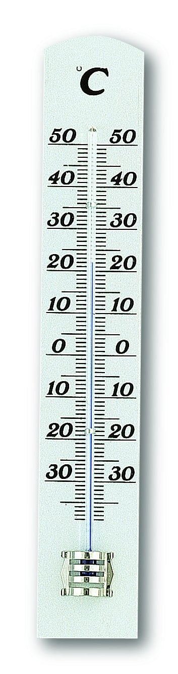 Стаен термометър -0 до +50°С бук антично бял 31x16x180мм