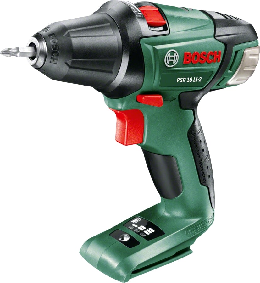 Акумулаторен двускоростен пробивен литиево-йонен винтоверт Bosch PSR 18 LI-2