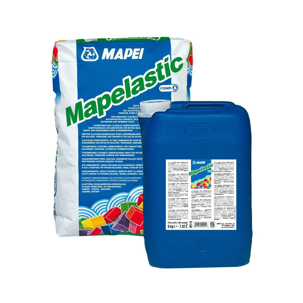 Еластична циментова хидроизолация Mapelastic (B) 2К 8кг