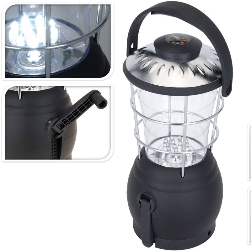 LED къмпинг лампа с динамо 12 25.5см 3хAAA