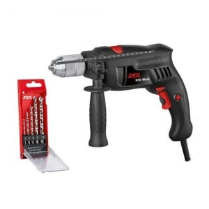 Ударна бормашина 850W, бързозатягащ патронник, 5 свредла F0156388AA